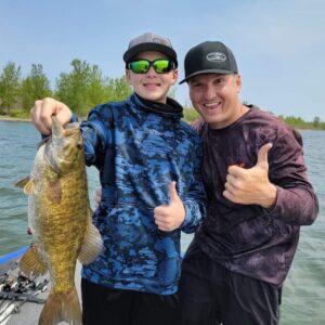 Nick and son with nice Presque Isle Bay smallmouth
