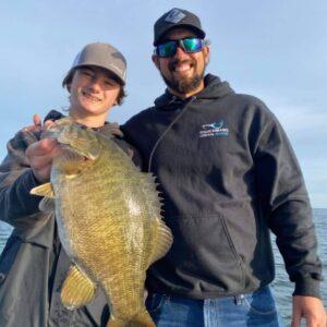 Rohan with a big Lake Erie smallmouth