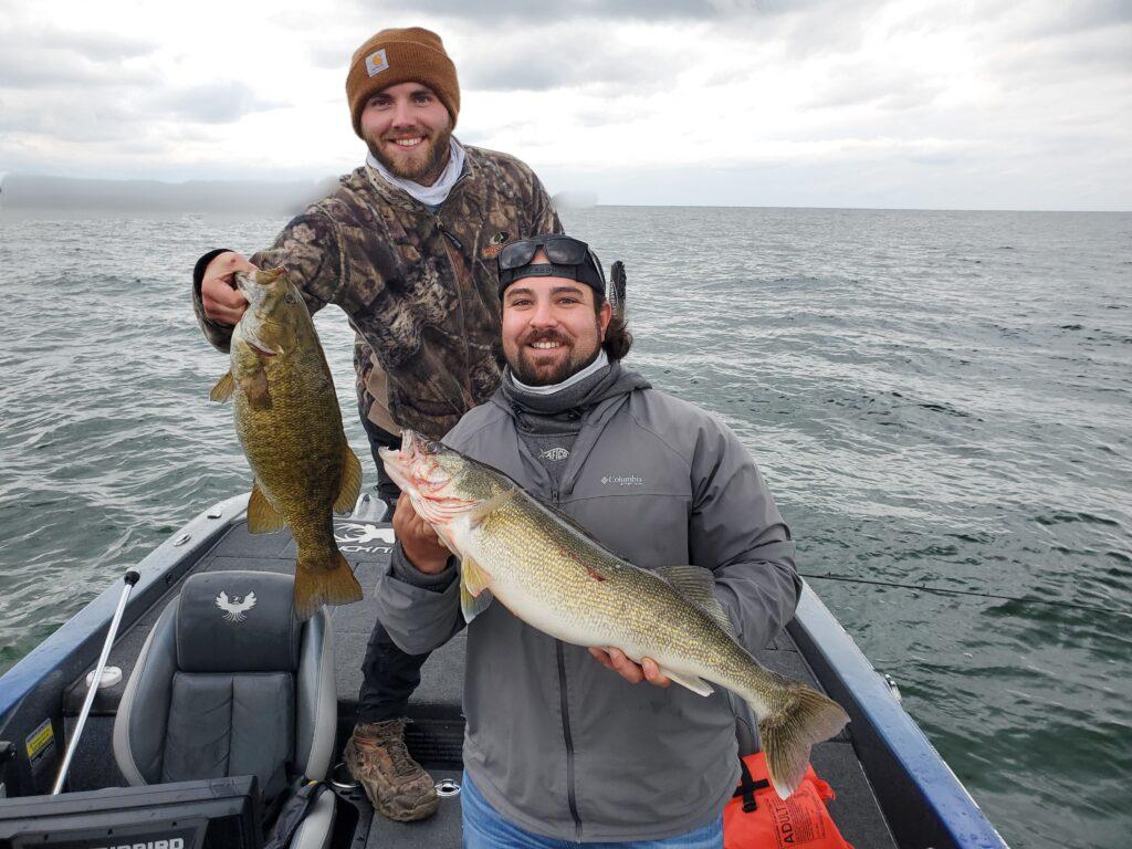 Trophy walleye fishing lake erie, lake erie fishing guide, best lake erie fishing guide, multi-species lake erie fishing guide, smallmouth bass lake erie, great lakes smallmouth bass, great lakes fishing