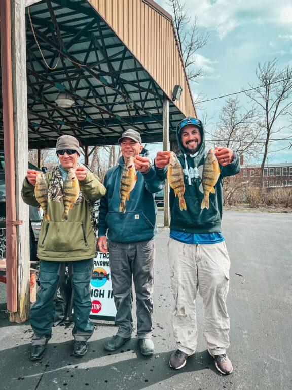 Captain Destin with perching team at Doc's Tackle King of Spring perch tournament