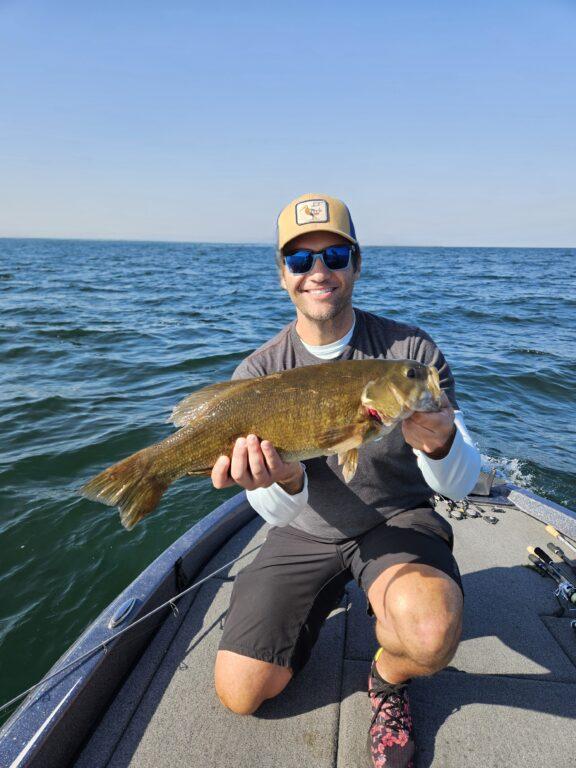 Big September Smallmouth with client Adam - Big Fat Bass Guide Service