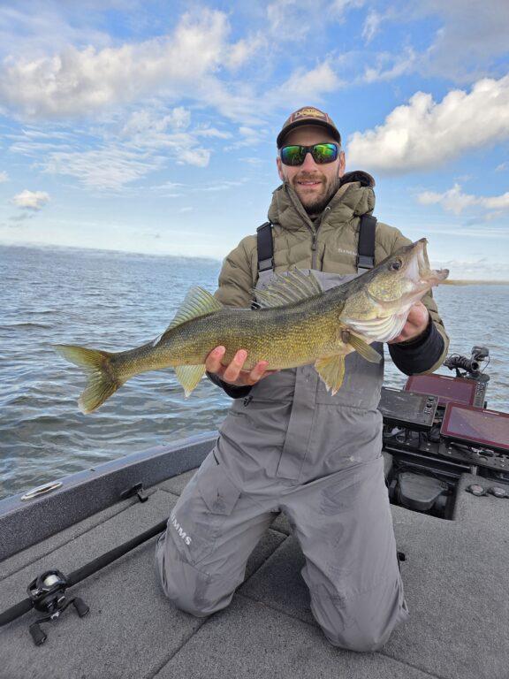 Magner with a big fall Lake Erie walleye
