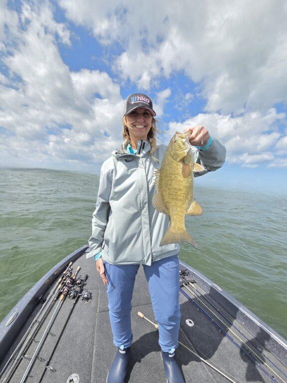 Diane with an early season Erie smallmouth3