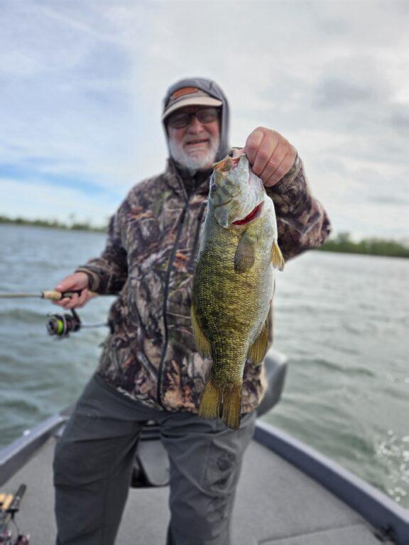 Garry with Erie Smallie with Big Fat Bass Guide Service